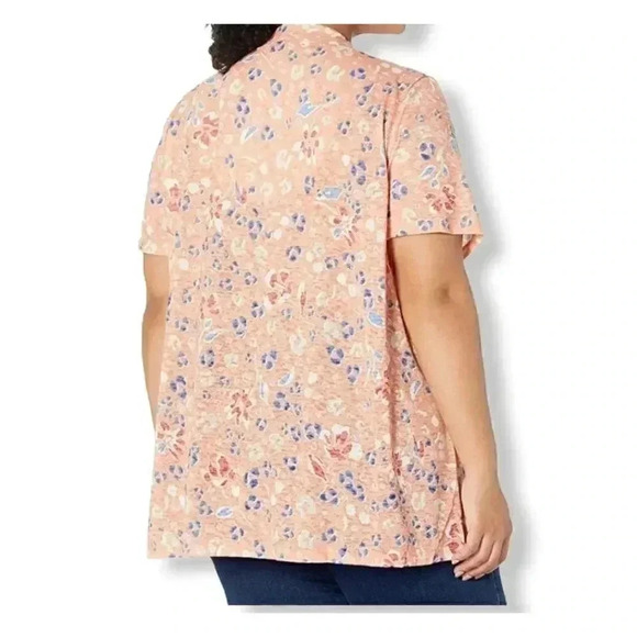 Erika Women's Ariella Burnout Hi-Low Short Sleeve - Picture 2 of 2